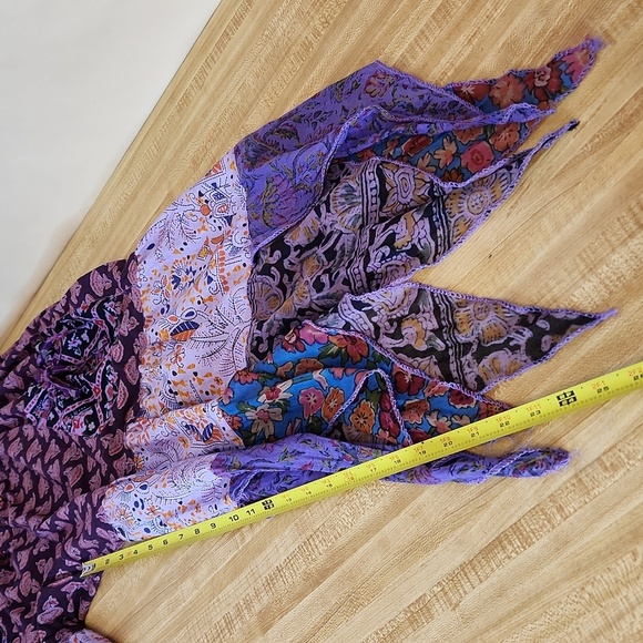 HIPPIE FOREVER Handmade Patchwork Handkerchief Pants, size OS - Picture 9 of 10